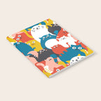 Silly Cats Crowd Pattern Notebook Gallery Image 2