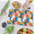 Silly Cats Crowd Pattern Cutting Board Gallery Image 2