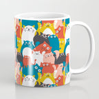 Silly Cats Crowd Pattern Coffee Mug Gallery Image 1