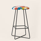 Silly Cats Crowd Pattern Stool Gallery Image 1