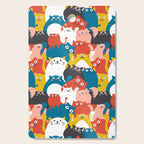 Silly Cats Crowd Pattern Cutting Board Gallery Image 1