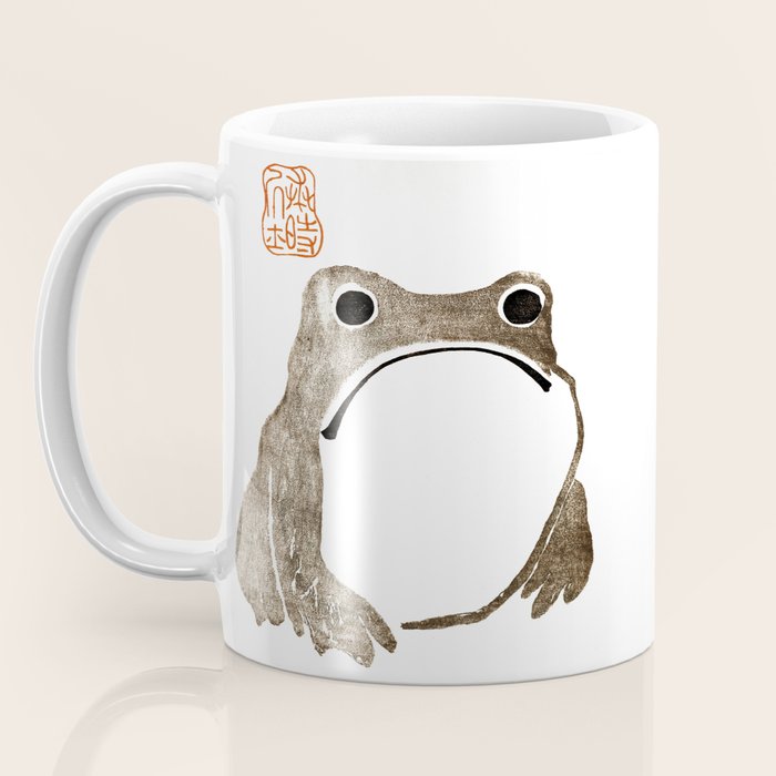Unimpressed Frog Meika Gafu by Matsumoto Hoji 1814 - Frog Coffee Mug Gallery Image 3