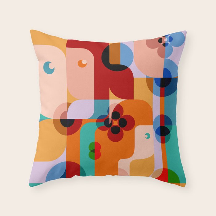 Sunshine Floral Girls Throw Pillow Gallery Image 6