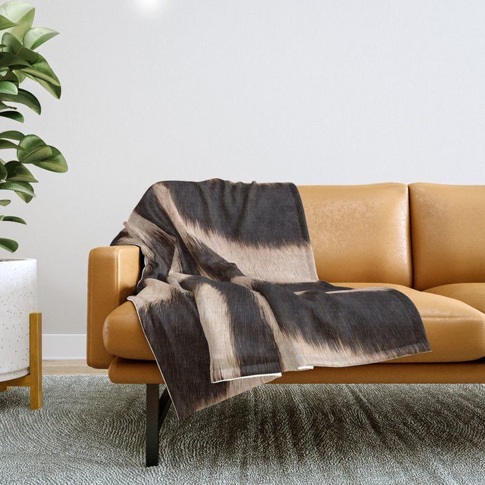 Zebra - zebra stripes -zebra skin - genuine - beautiful  Throw Blanket Gallery Image 1