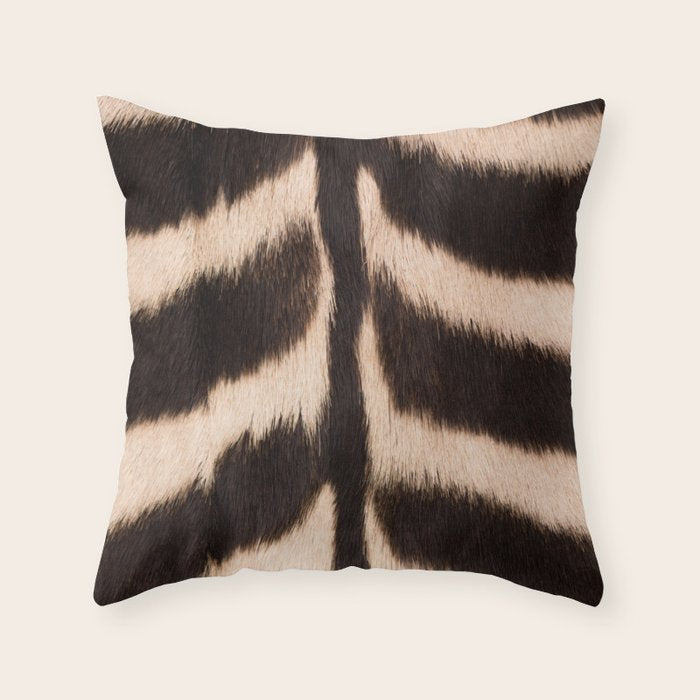 Zebra - zebra stripes -zebra skin - genuine - beautiful  Throw Pillow Gallery Image 1