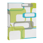 Mid-Century Modern Rectangle Design Blue Green and Gray Canvas Print Gallery Image 8