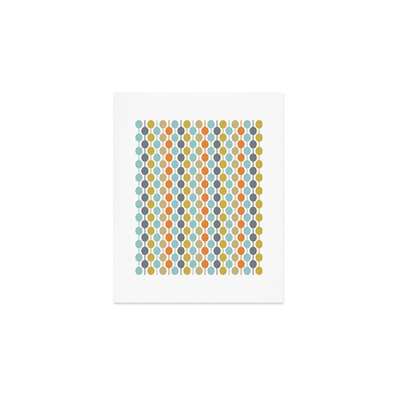 Retro Circles Mid Century Modern Background Art Print Gallery Image 1