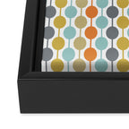 Retro Circles Mid Century Modern Background Framed Canvas Print Gallery Image 3