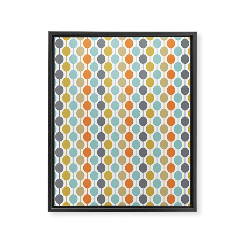 Retro Circles Mid Century Modern Background Framed Canvas Print Gallery Image 8