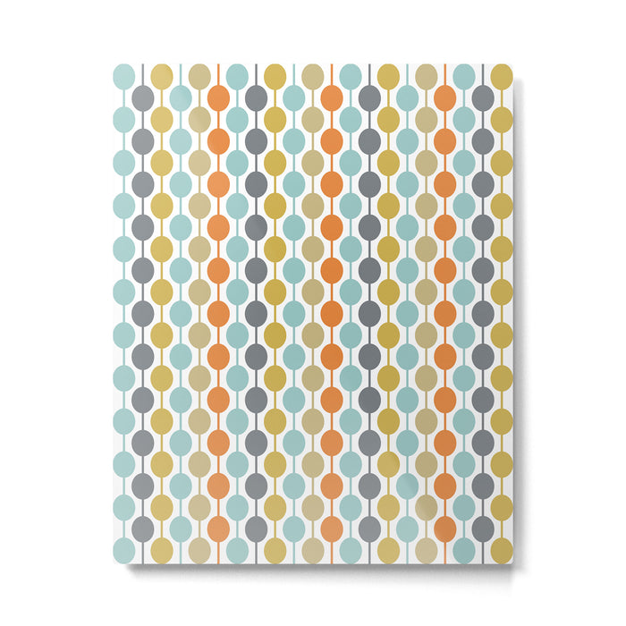 Retro Circles Mid Century Modern Background Metal Print Gallery Image 1