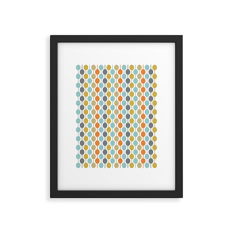 Retro Circles Mid Century Modern Background Framed Art Print Gallery Image 6