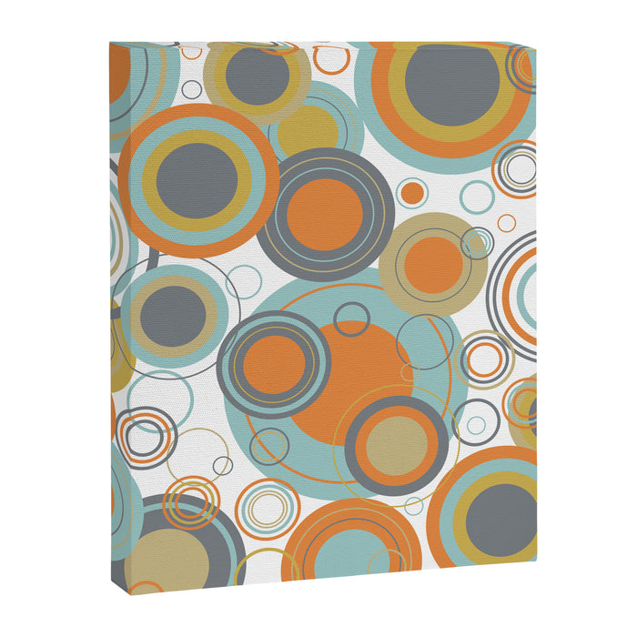 Retro Mid Century Modern Circles Geometric Bubbles Pattern Canvas Print Gallery Image 1