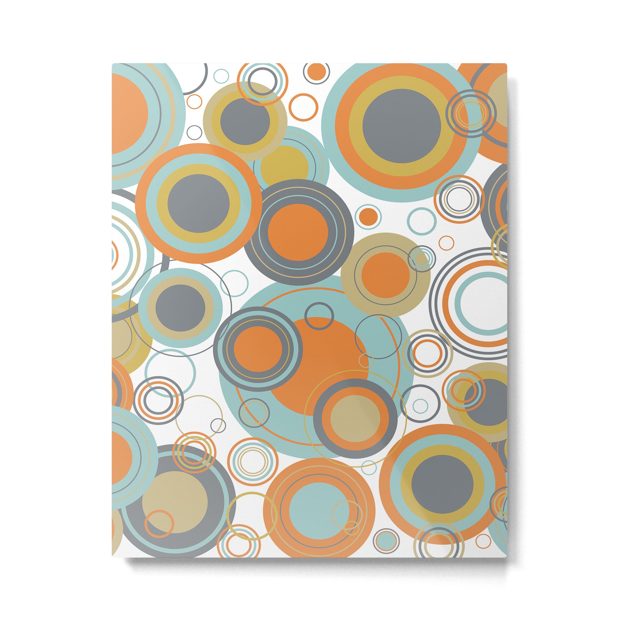 Retro Mid Century Modern Circles Geometric Bubbles Pattern Metal Print Gallery Image 6