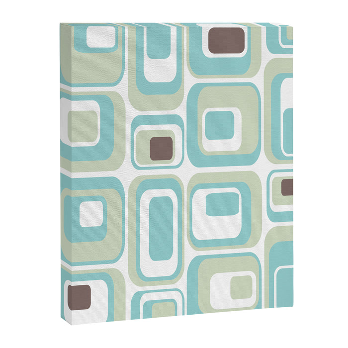 Retro Rectangles Mid Century Modern Geometric Vintage Style Canvas Print Gallery Image 1
