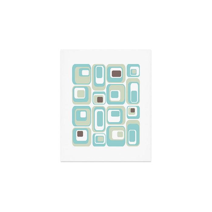 Retro Rectangles Mid Century Modern Geometric Vintage Style Art Print Gallery Image 1