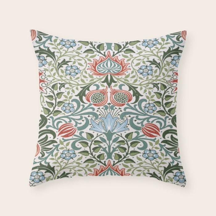 William Morris - floral Throw Pillow Gallery Image 1