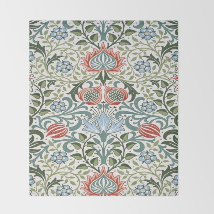 William Morris - floral Throw Blanket Gallery Image 2