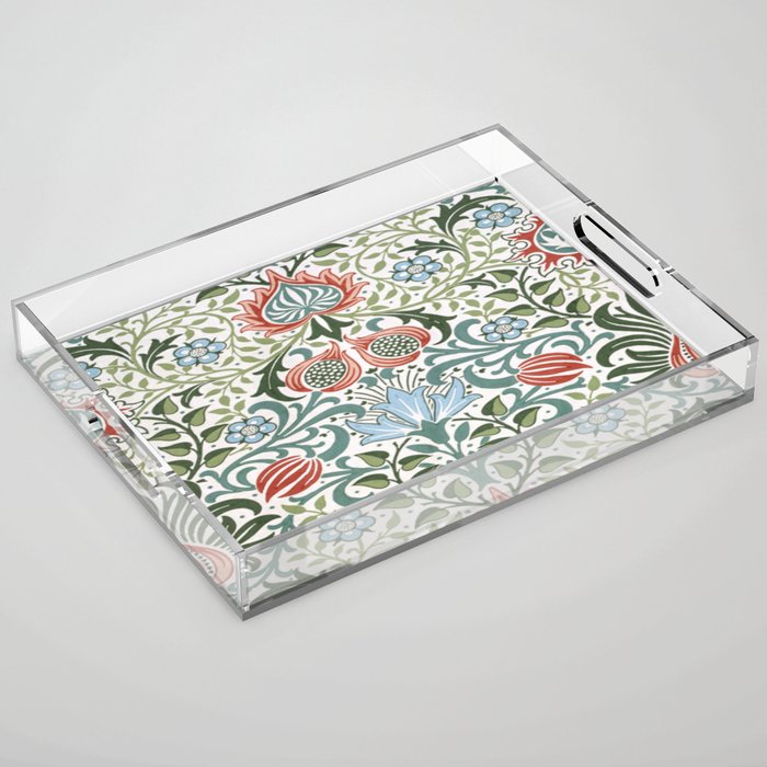 William Morris - floral Acrylic Tray Gallery Image 1