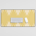 Geometric Southwestern Minimalism - Bright Golden Yellow Desk Mat Gallery Image 1