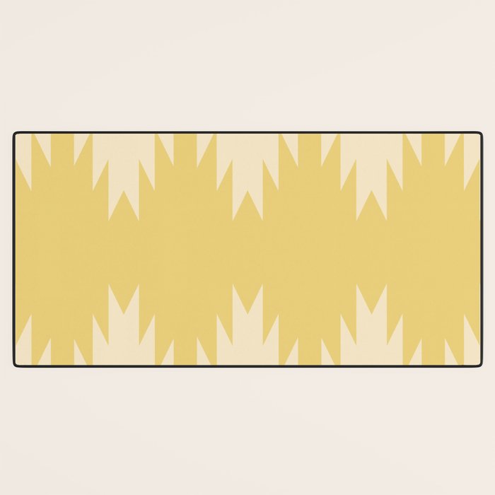 Geometric Southwestern Minimalism - Bright Golden Yellow Desk Mat Gallery Image 3