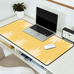 Geometric Southwestern Minimalism - Bright Golden Yellow Desk Mat Gallery Image 2