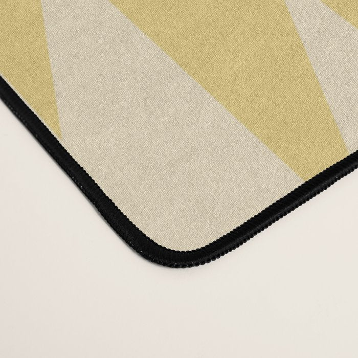 Geometric Southwestern Minimalism - Bright Golden Yellow Desk Mat Gallery Image 4