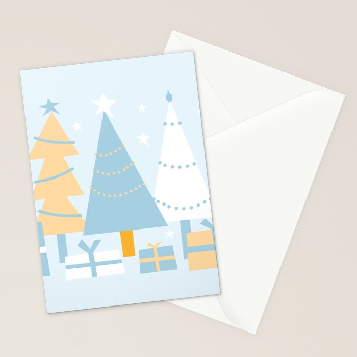 Christmas tree and presents Stationery Card Gallery Image 2