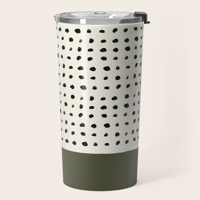 Olive Green x Stripes Travel Mug Gallery Image 2