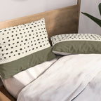 Olive Green x Stripes Pillow Sham Gallery Image 2