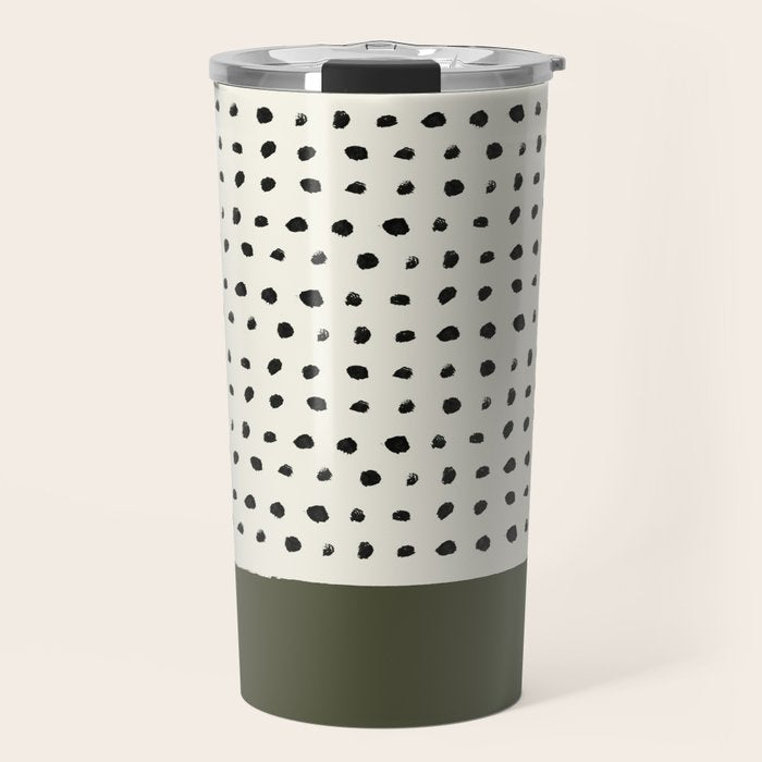 Olive Green x Stripes Travel Mug Gallery Image 1