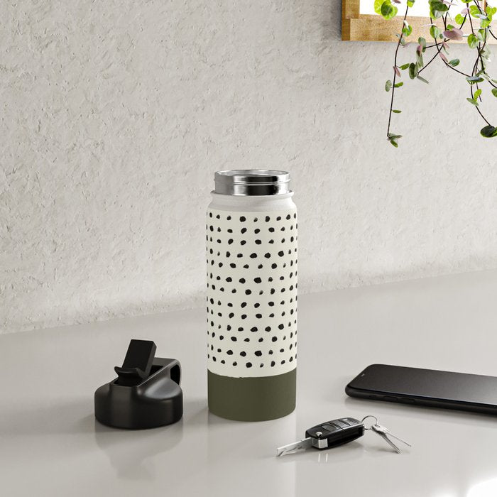 Olive Green x Stripes Water Bottle Gallery Image 4