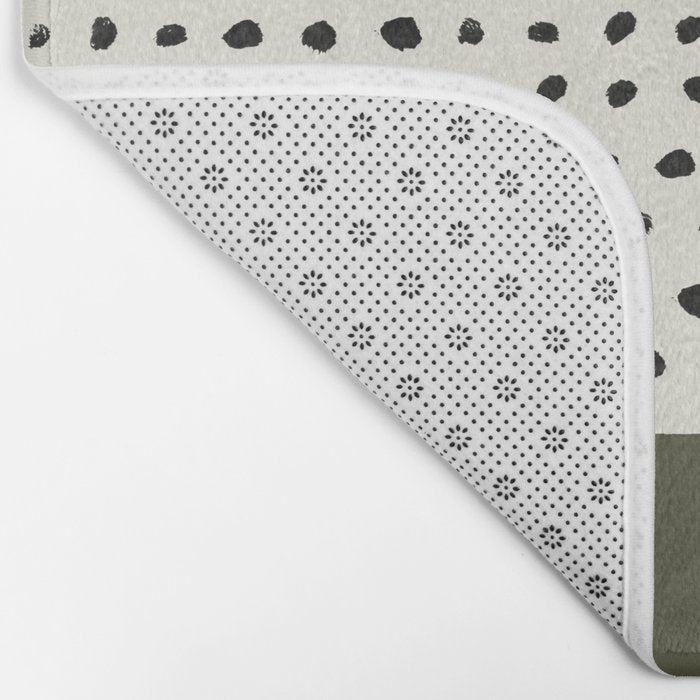 Olive Green x Stripes Bath Mat Gallery Image 2