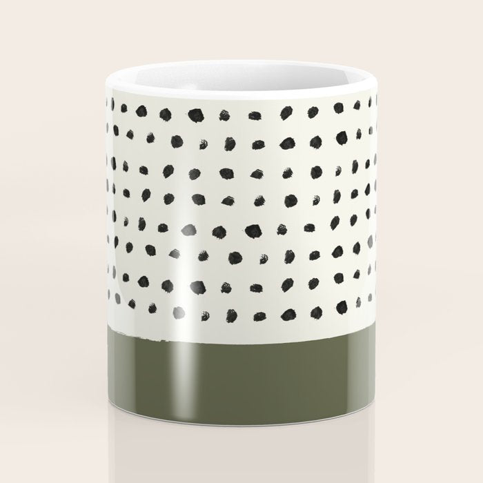 Olive Green x Stripes Coffee Mug Gallery Image 4
