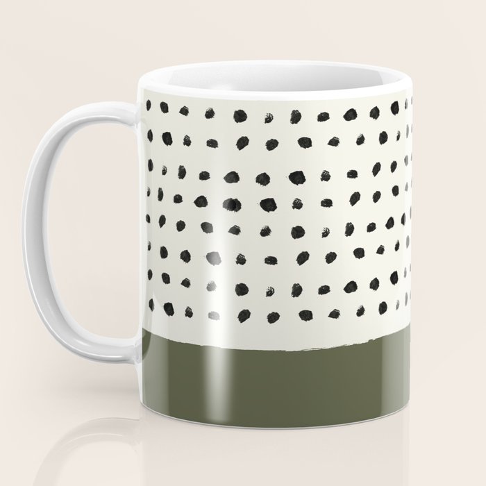 Olive Green x Stripes Coffee Mug Gallery Image 3