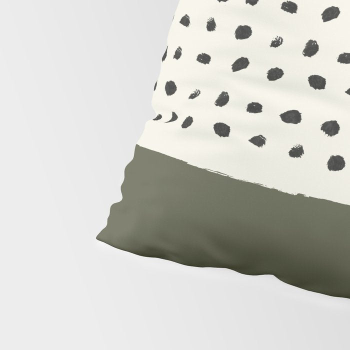 Olive Green x Stripes Pillow Sham Gallery Image 4