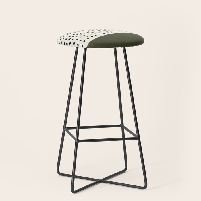 Olive Green x Stripes Stool Gallery Image 1