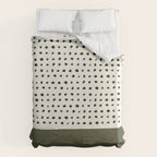 Olive Green x Stripes Duvet Cover Gallery Image 6