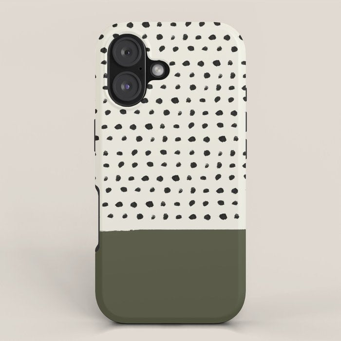 Olive Green x Stripes iPhone Case Gallery Image 1