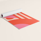 Bauhaus Mid Century Abstract Shapes red and pink Yoga Mat Gallery Image 2