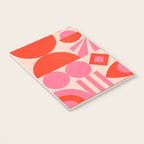 Bauhaus Mid Century Abstract Shapes red and pink Notebook Gallery Image 3