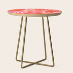 Bauhaus Mid Century Abstract Shapes red and pink Side Table Gallery Image 1