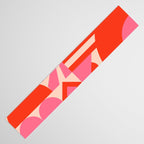 Bauhaus Mid Century Abstract Shapes red and pink Table Runner Gallery Image 3