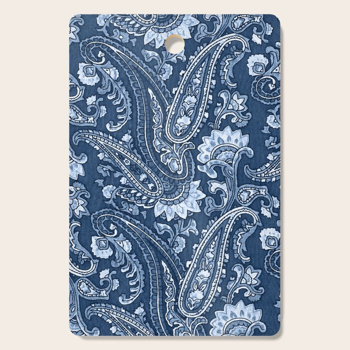 Blue indigo paisley Cutting Board Gallery Image 1