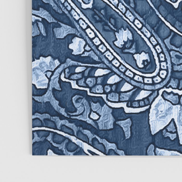 Blue indigo paisley Poster Gallery Image 3