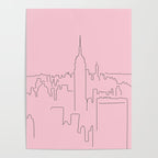 New York City Minimal Line Preppy Pink Poster Gallery Image 4