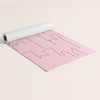 New York City Minimal Line Preppy Pink Yoga Mat Gallery Image 2