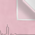 New York City Minimal Line Preppy Pink Wall Tapestry Gallery Image 3
