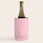 New York City Minimal Line Preppy Pink Wine Chiller Gallery Image 3
