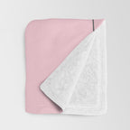 New York City Minimal Line Preppy Pink Throw Blanket Gallery Image 3