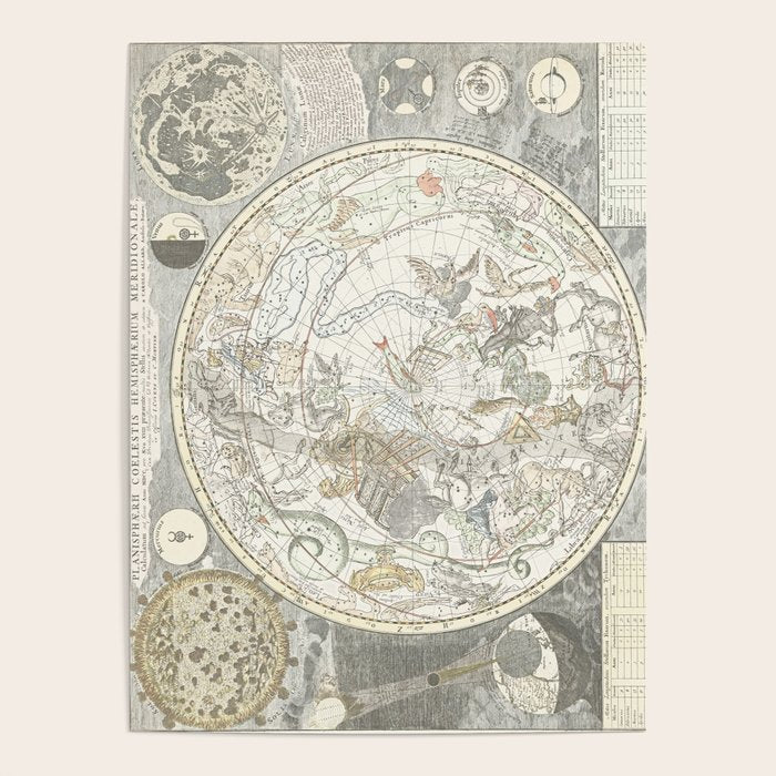 Star map of the Southern Starry Sky Poster Gallery Image 4